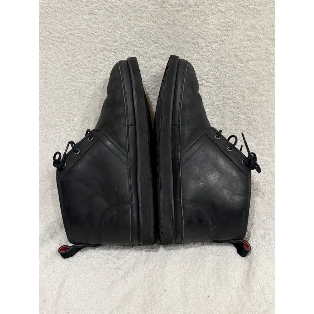 UGG Neumel Waterproof Leather Chukka Boots Mens 13 Black Lined 1017254